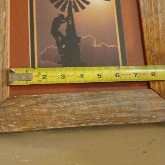 Western Cowboy Windmill Wooden Picture Frame Home Decor Accents - Picture 10 of 11